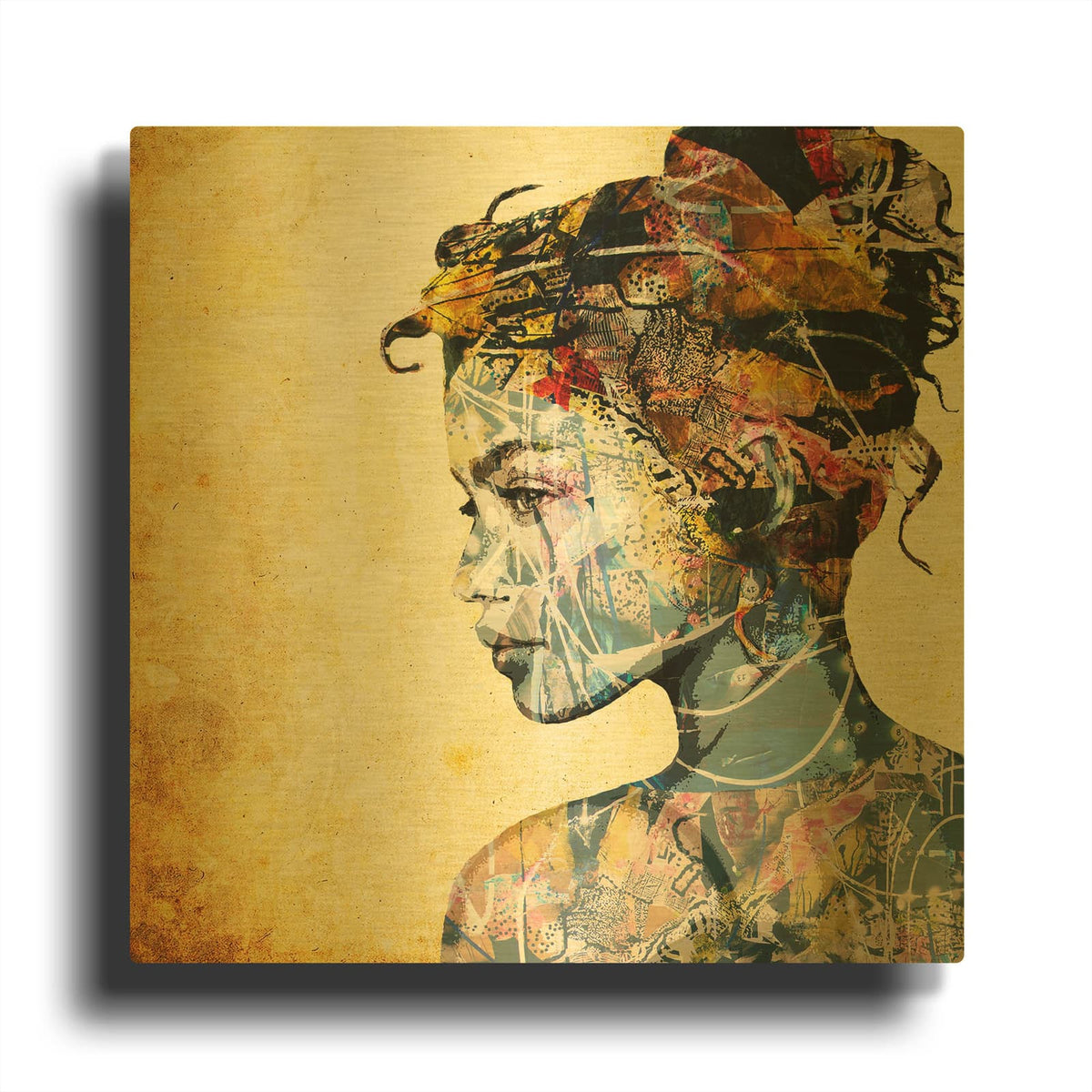 'Gifted Girl' By DB Waterman Gold Metal Wall Art
