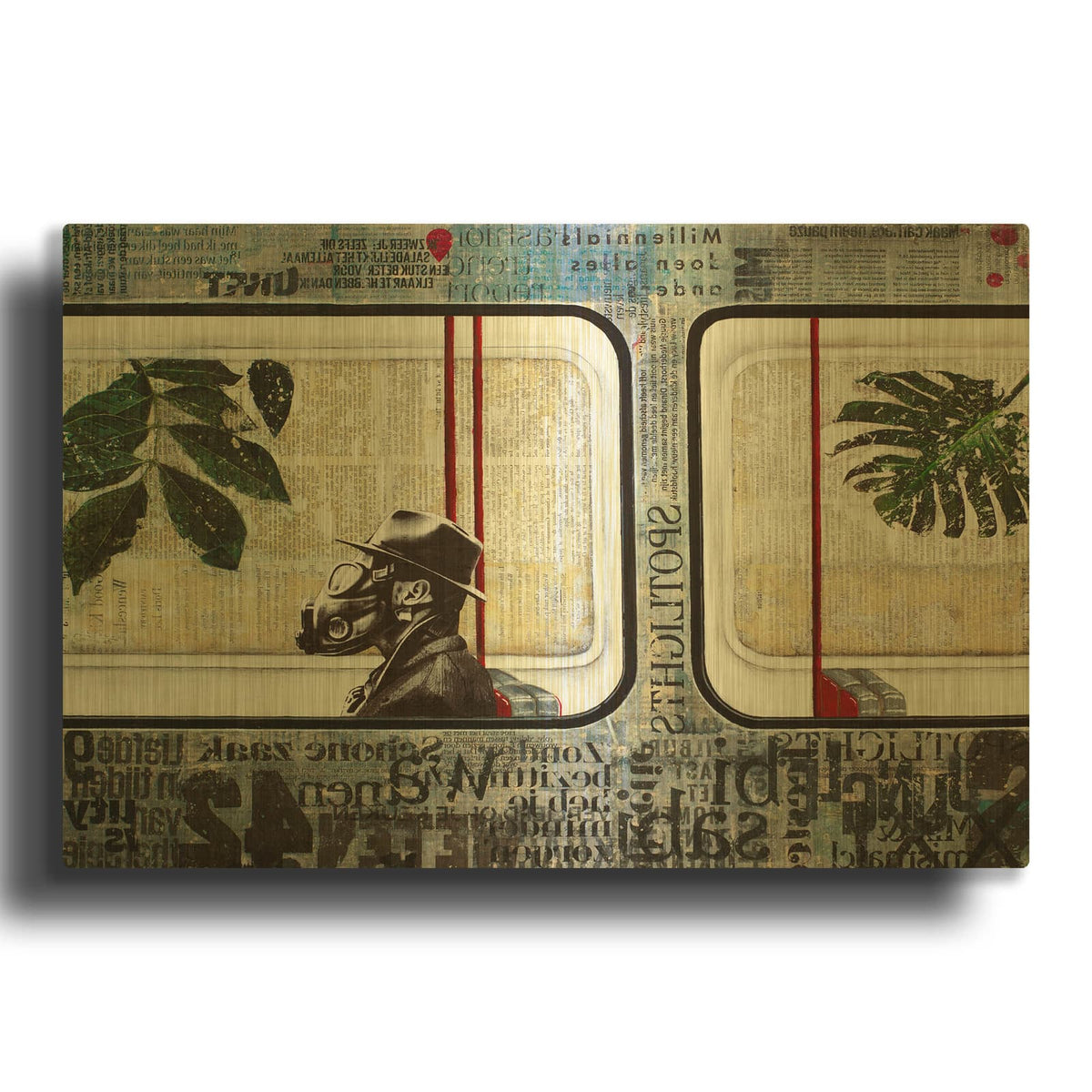 'TIMES LIKE THESE' By DB Waterman Gold Metal Wall Art
