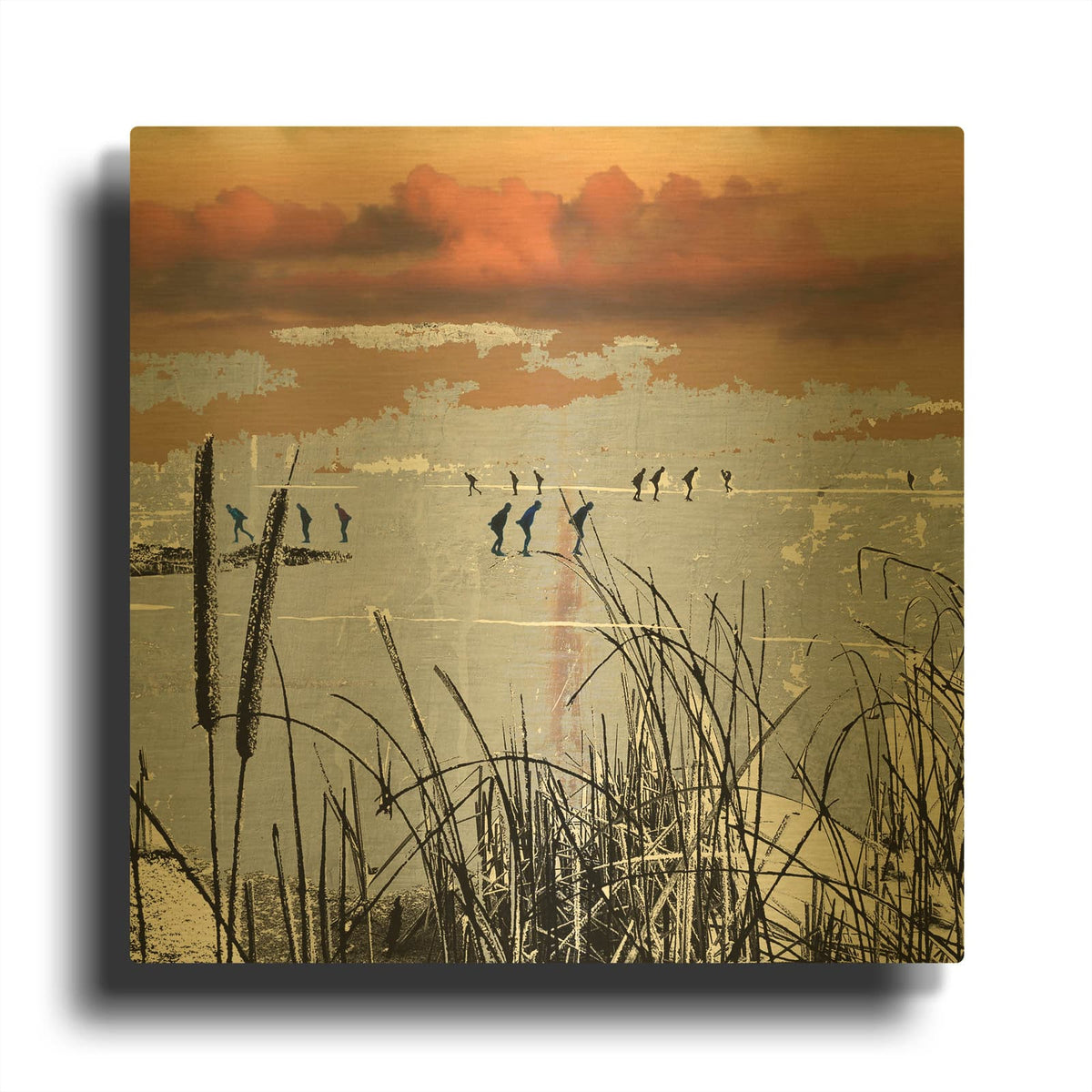 'Wintertide' By DB Waterman Gold Metal Wall Art