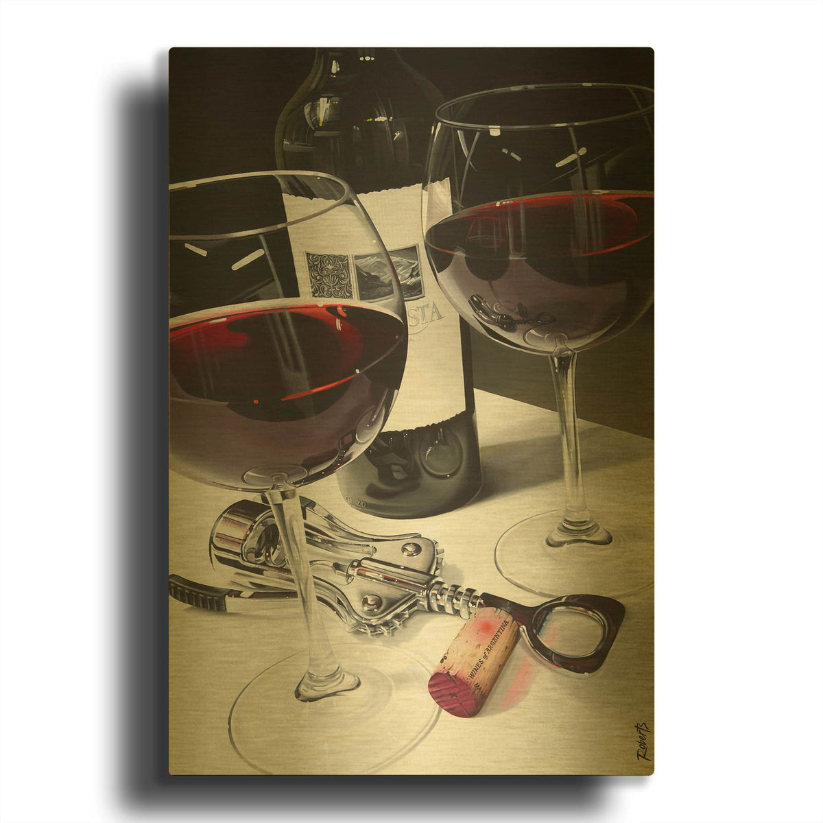 'A Night To Remember' By Ed Roberts Gold Metal Wall Art
