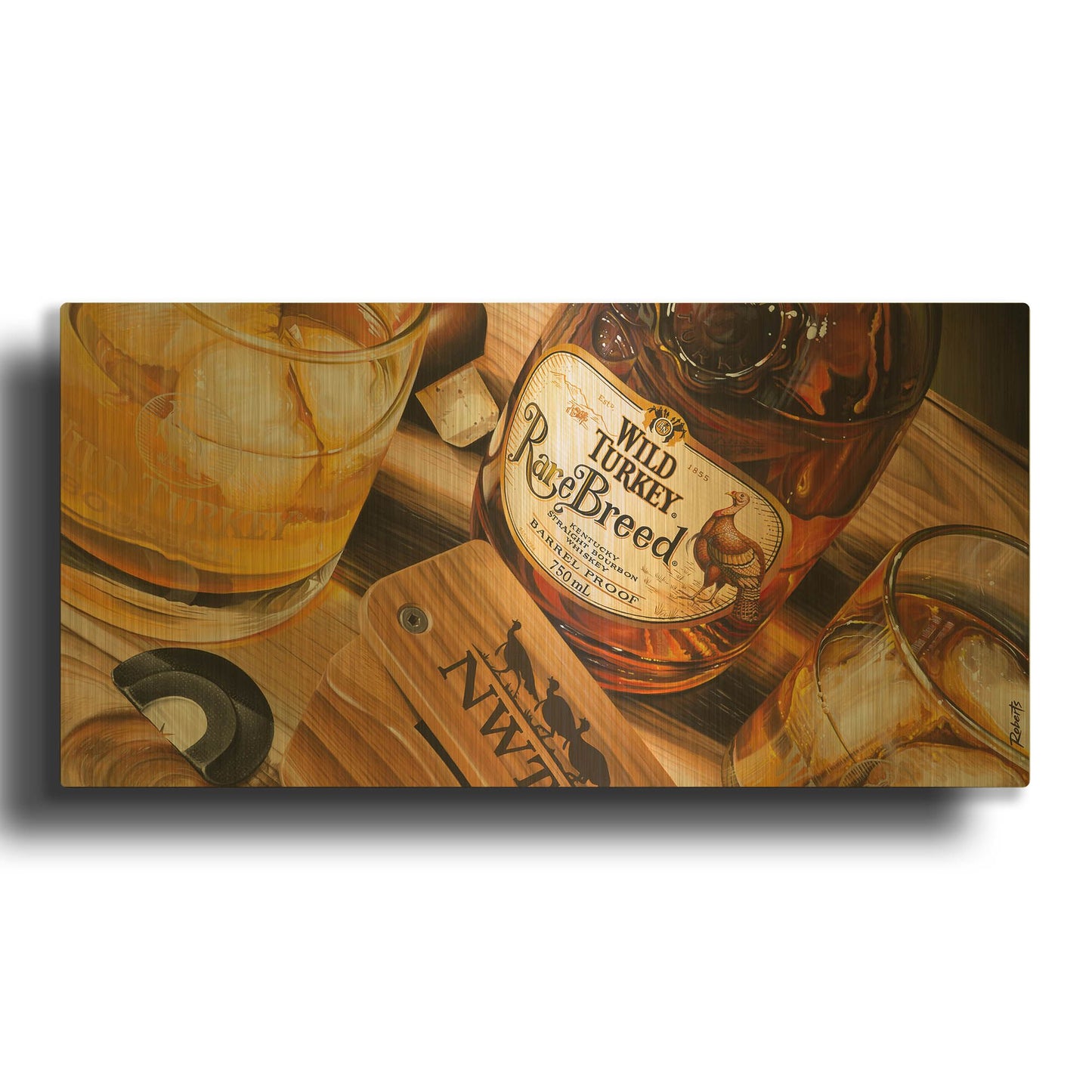 'Rare Breed' By Ed Roberts Gold Metal Wall Art