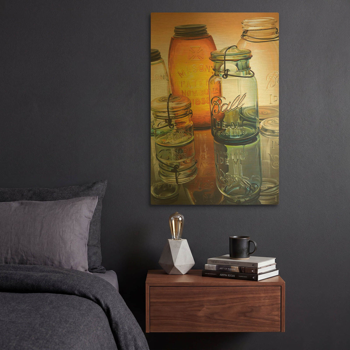 'Reflections Of The Past' By Ed Roberts Gold Metal Wall Art