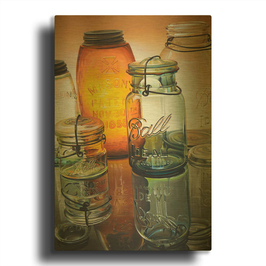 'Reflections Of The Past' By Ed Roberts Gold Metal Wall Art