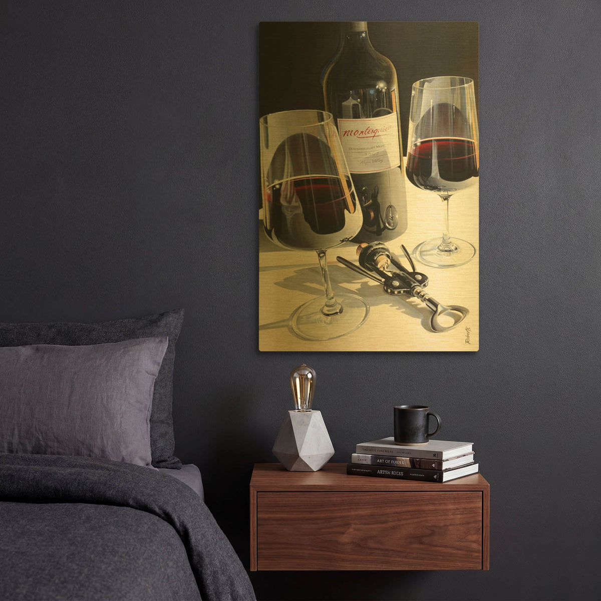 'Where' By Ed Roberts Gold Metal Wall Art