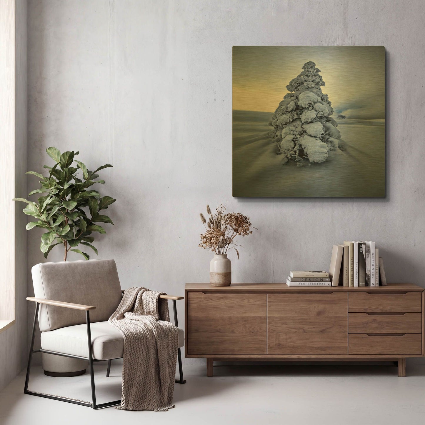 'And the Wind Blows' By Philippe Sainte Gold Metal Wall Art