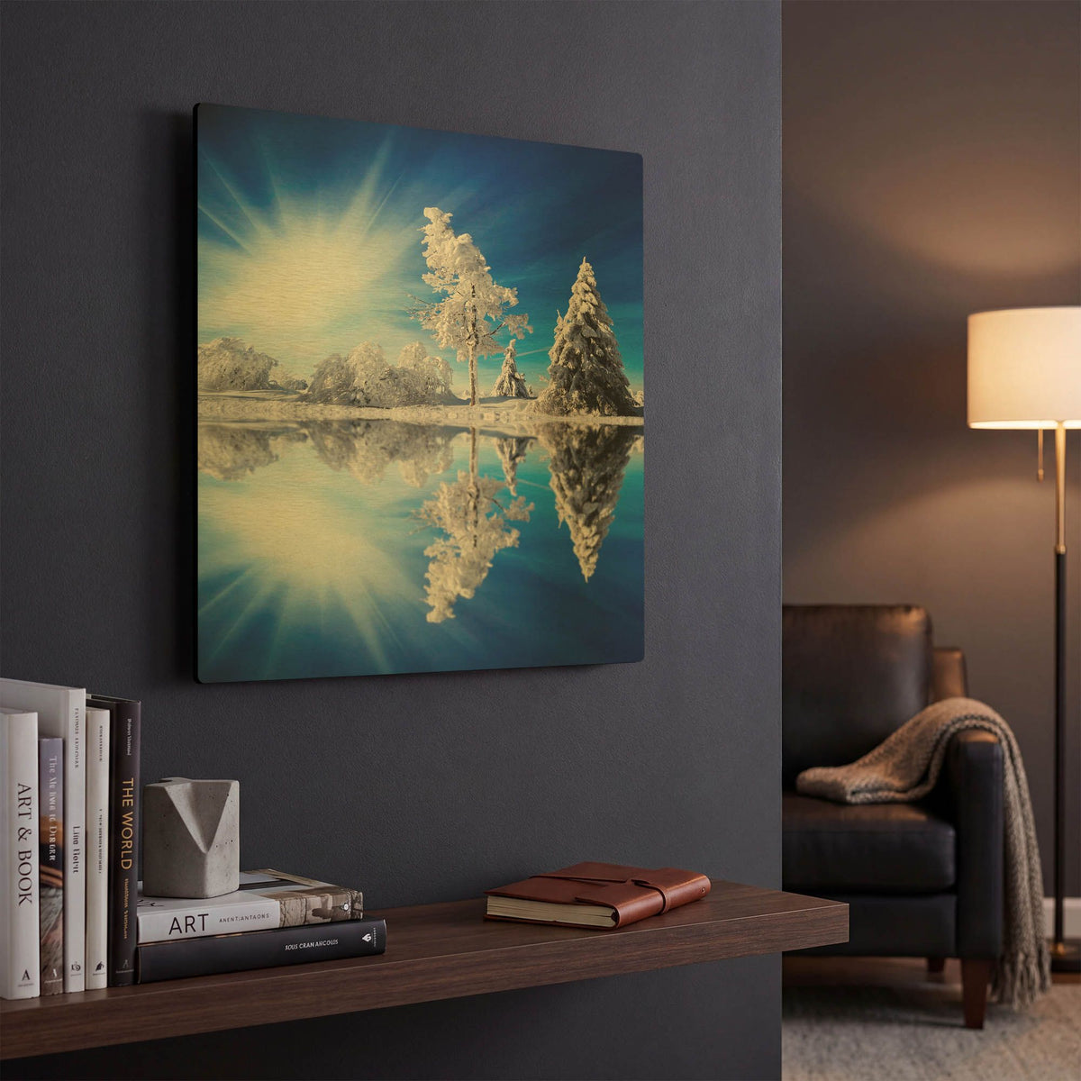 'Cold Light' By Philippe Sainte Gold Metal Wall Art