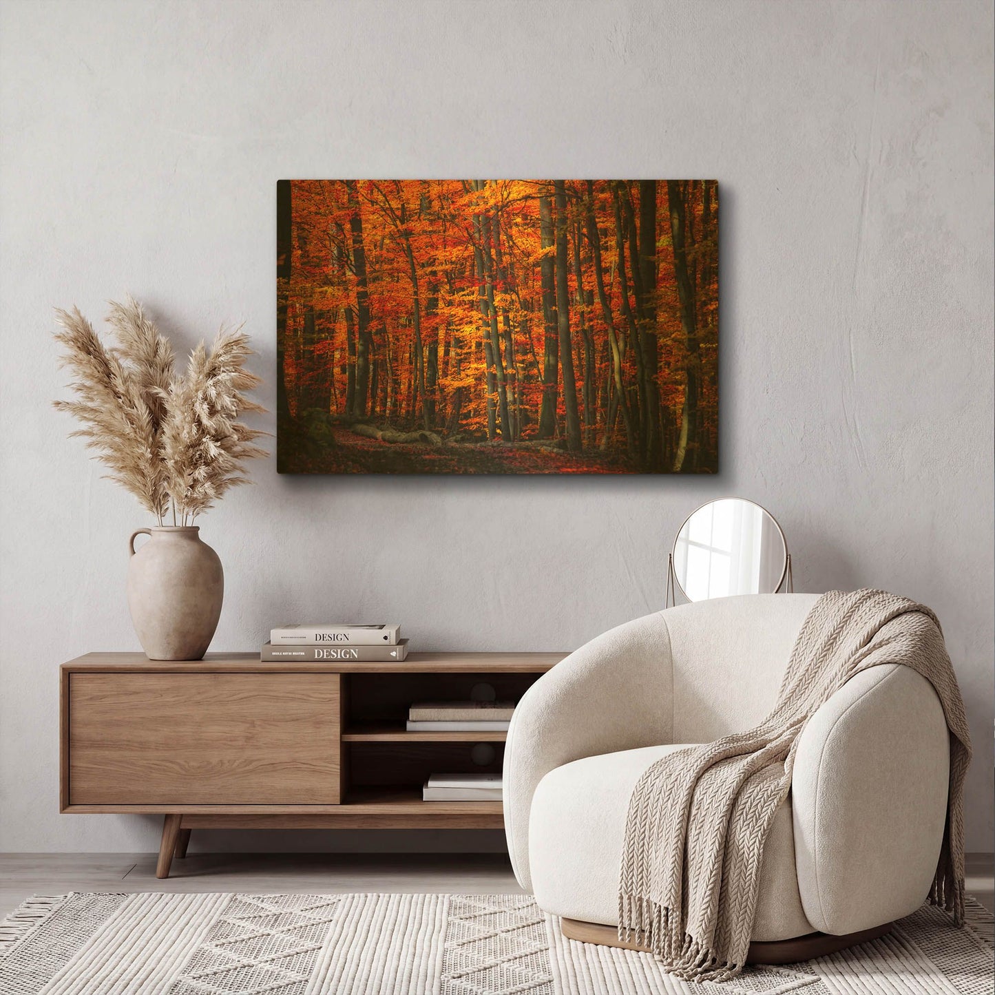 'Forest Density' By Philippe Sainte Gold Metal Wall Art
