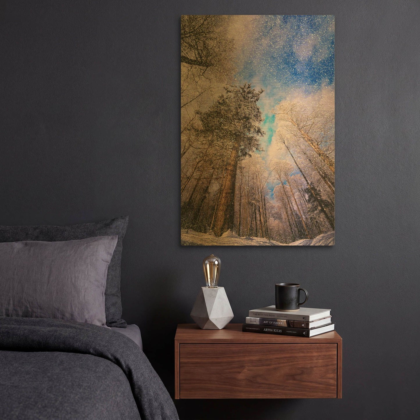 'Let it snow' By Philippe Sainte Gold Metal Wall Art