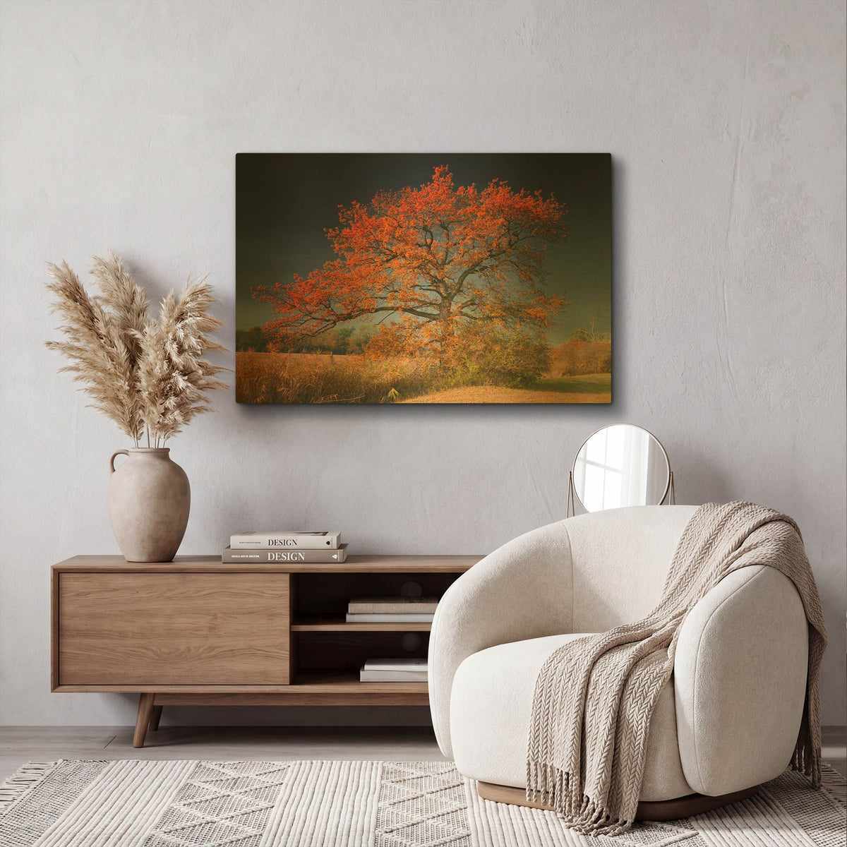 'Melancholy Tree' By Philippe Sainte Gold Metal Wall Art
