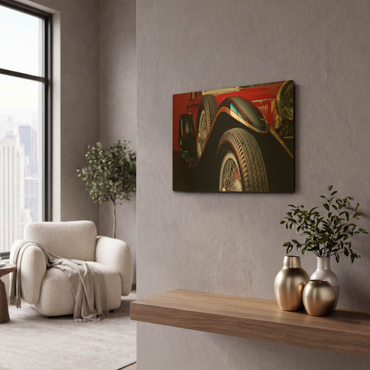 'Mercedez - Benz 1929' By Philippe Sainte Gold Metal Wall Art