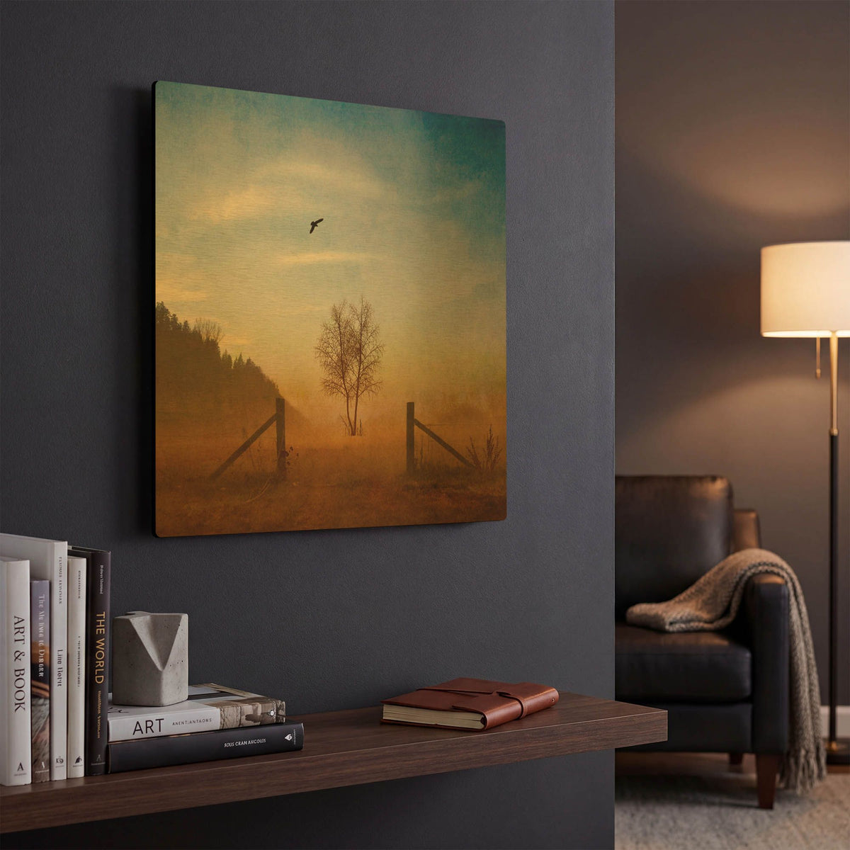 'Open Space' By Philippe Sainte Gold Metal Wall Art
