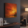 'Red Storm' By Philippe Sainte Gold Metal Wall Art