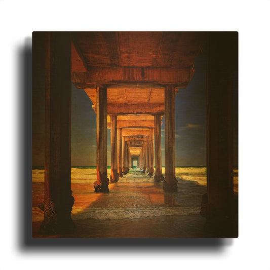 'San Diego Greetings' By Philippe Sainte Gold Metal Wall Art