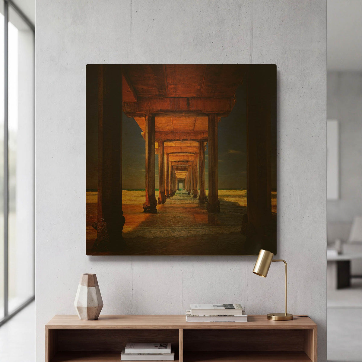 'San Diego Greetings' By Philippe Sainte Gold Metal Wall Art