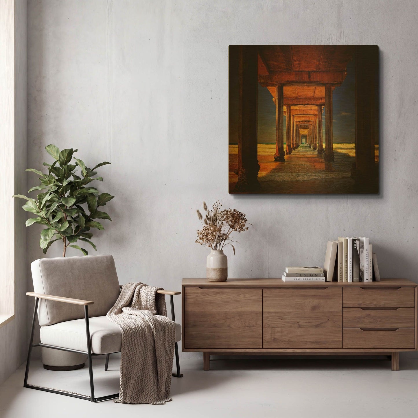 'San Diego Greetings' By Philippe Sainte Gold Metal Wall Art