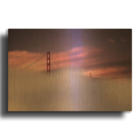 'San Francisco Fog' By Philippe Sainte Gold Metal Wall Art