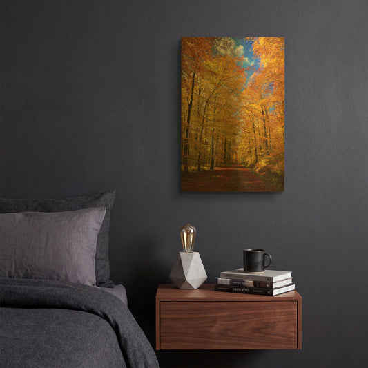 'Way to Fall' By Philippe Sainte Gold Metal Wall Art