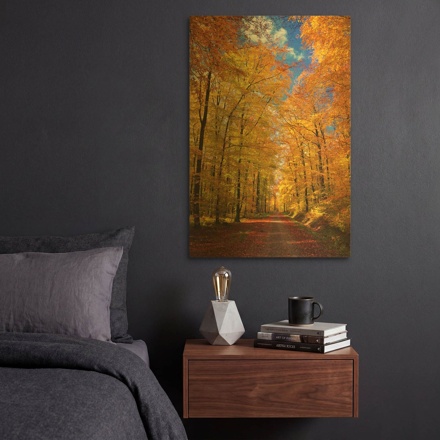 'Way to Fall' By Philippe Sainte Gold Metal Wall Art