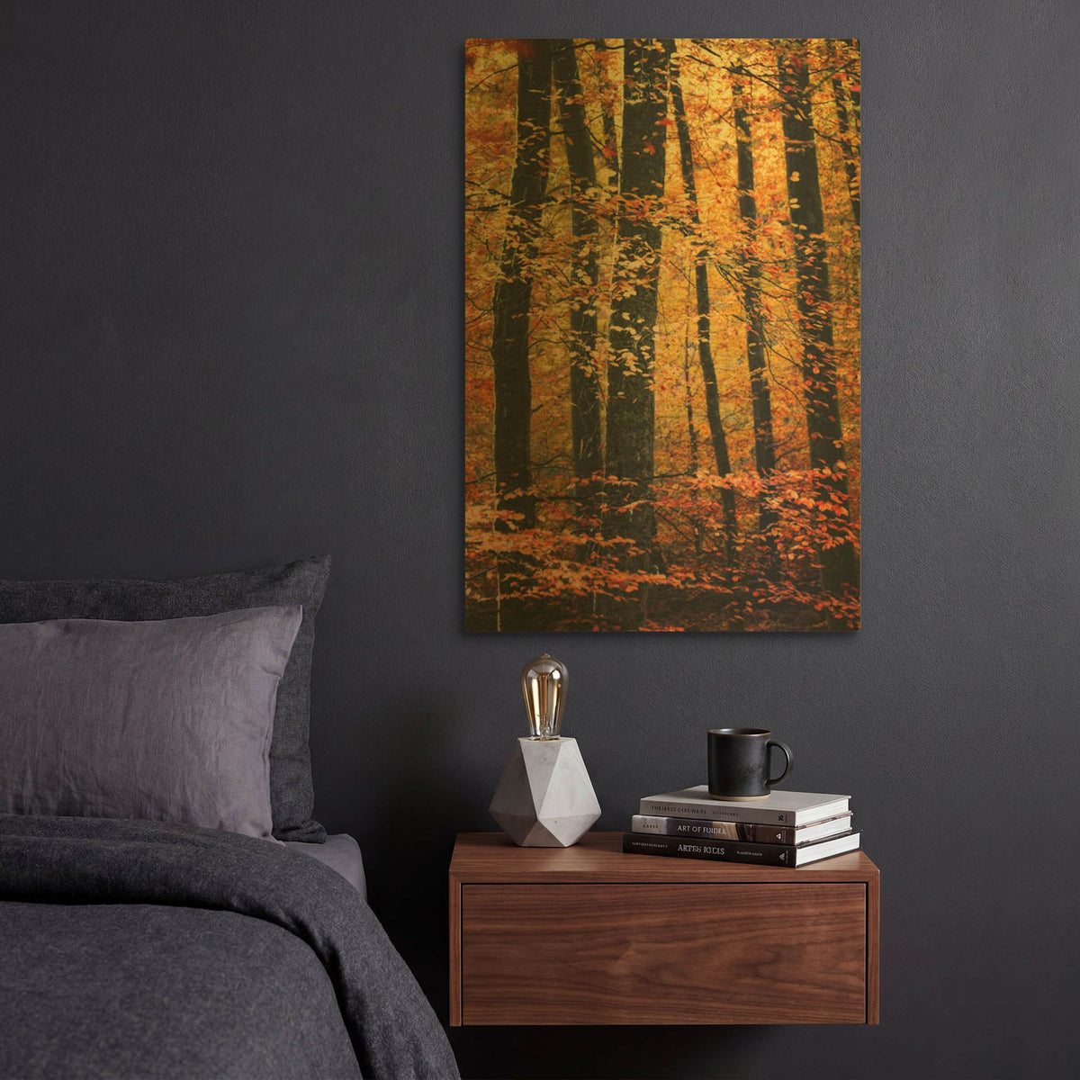 'Wind in the Trees' By Philippe Sainte Gold Metal Wall Art