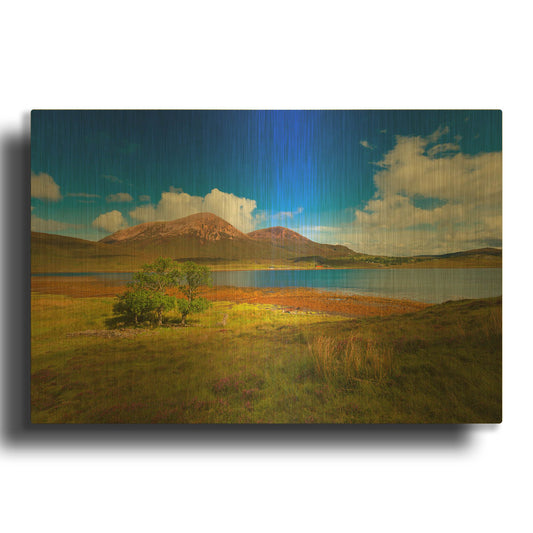 'Light Trees' By Philippe Sainte Gold Metal Wall Art
