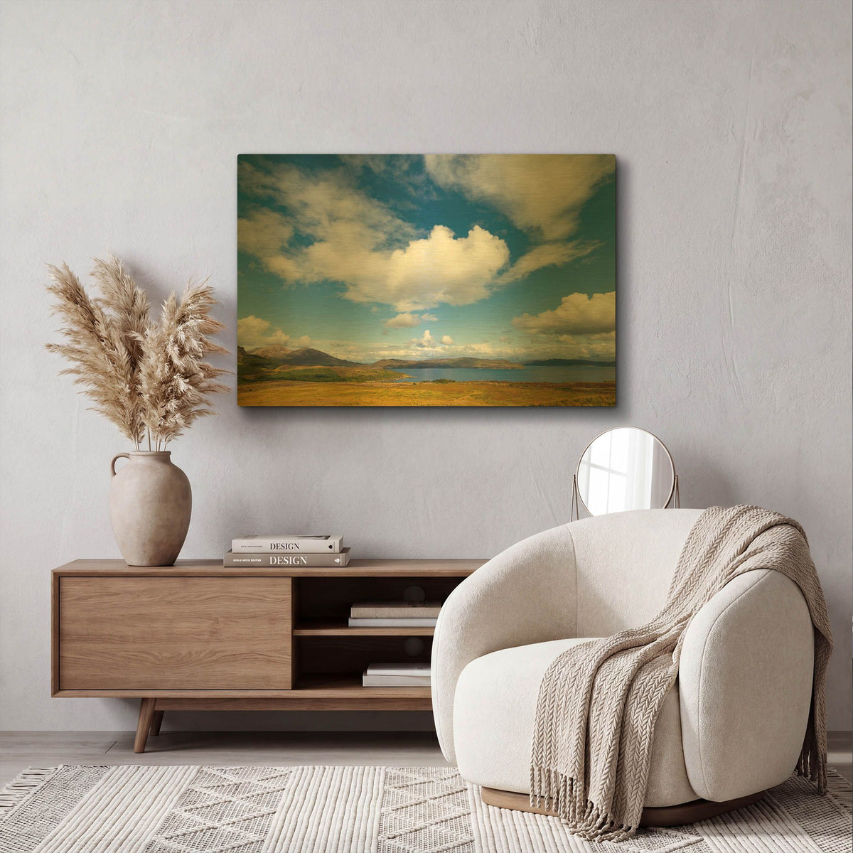 'Under The Clouds' By Philippe Sainte Gold Metal Wall Art