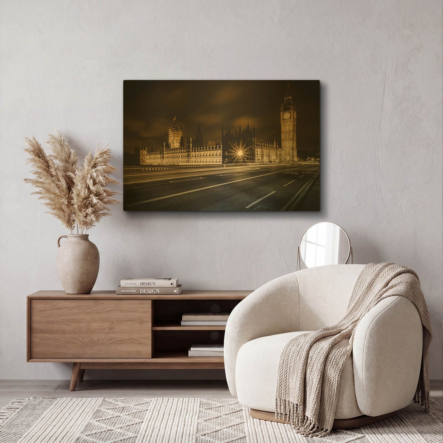 'Time Passes By' By Giuseppe Torre Gold Metal Wall Art