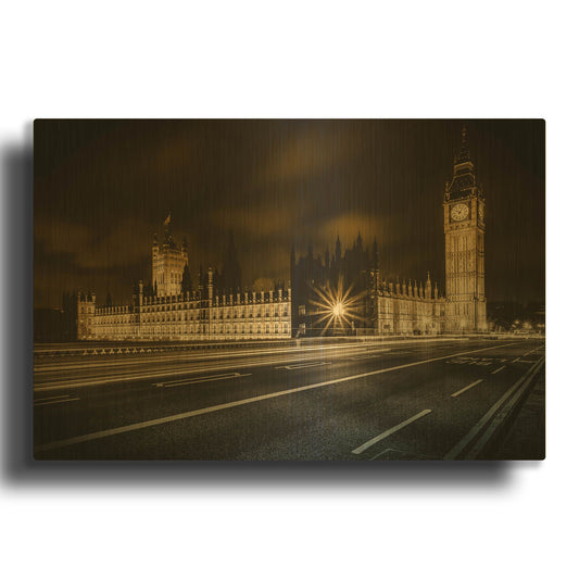 'Time Passes By' By Giuseppe Torre Gold Metal Wall Art