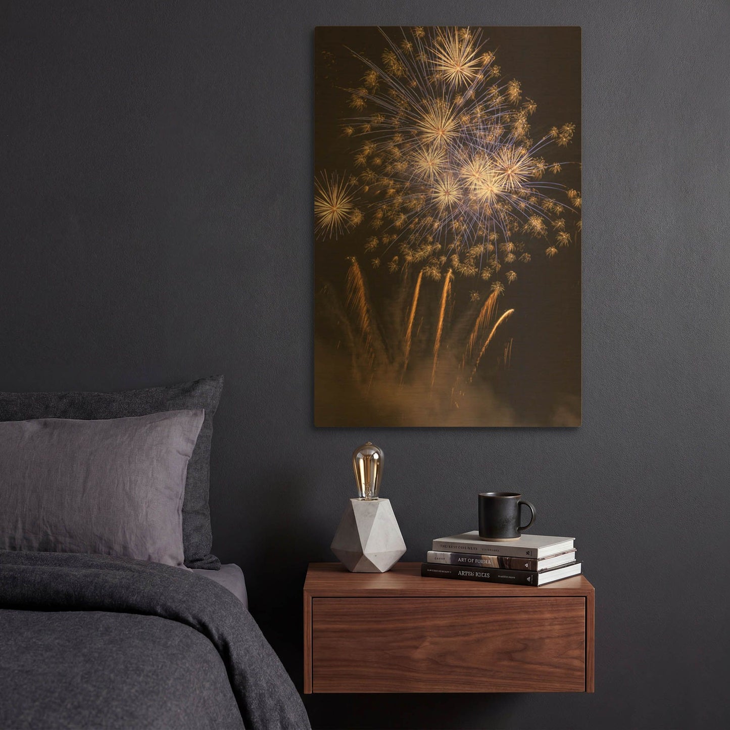 '4th of July Sky' By Giuseppe Torre Gold Metal Wall Art