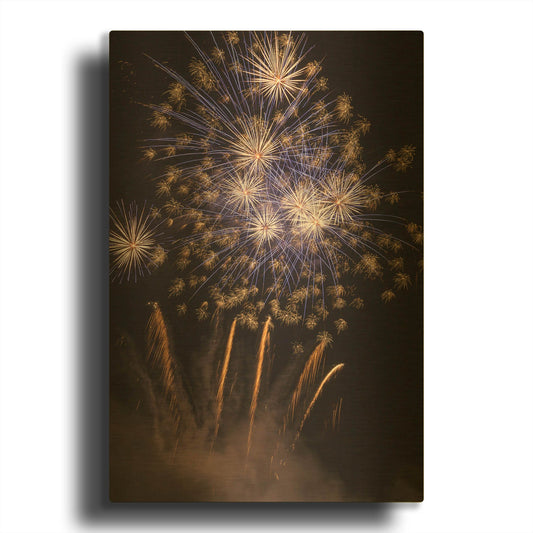 '4th of July Sky' By Giuseppe Torre Gold Metal Wall Art