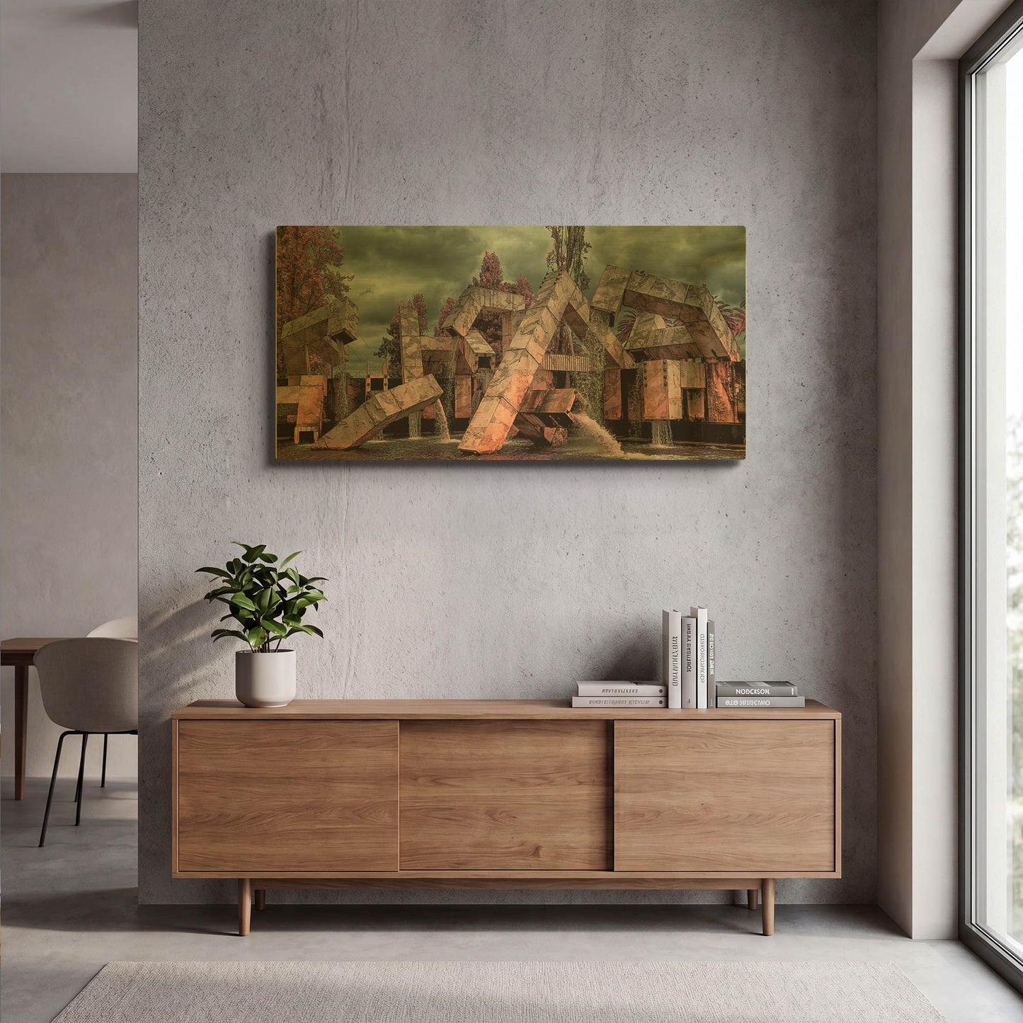 'Vaillancourt Fountain' By Giuseppe Torre Gold Metal Wall Art