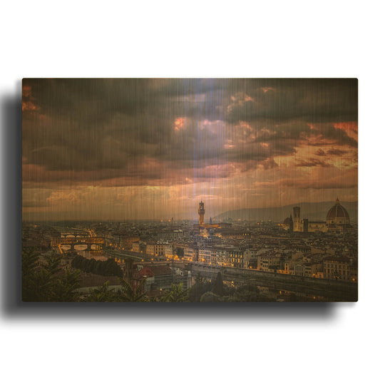'After the storm' By Giuseppe Torre Gold Metal Wall Art