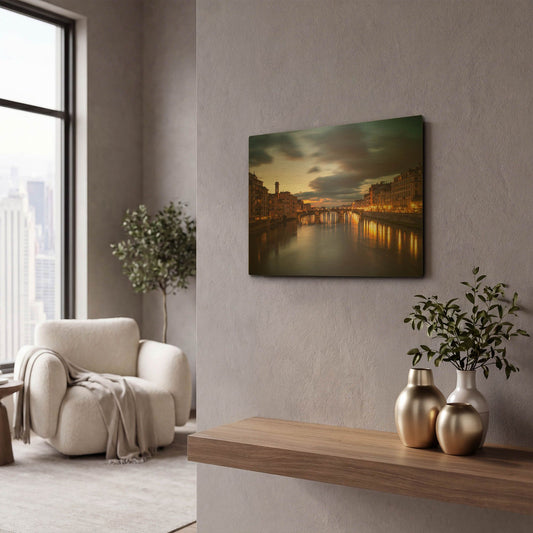 'Arno' By Giuseppe Torre Gold Metal Wall Art