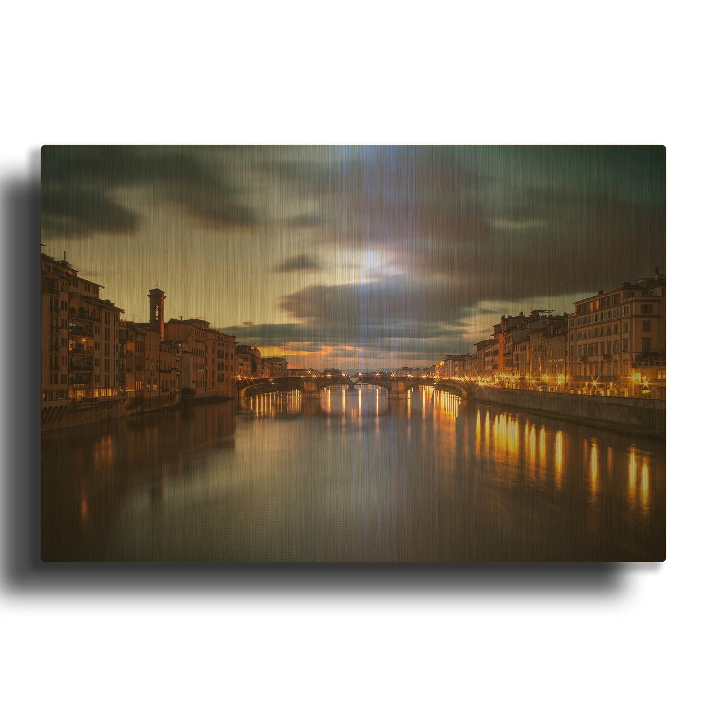 'Arno' By Giuseppe Torre Gold Metal Wall Art