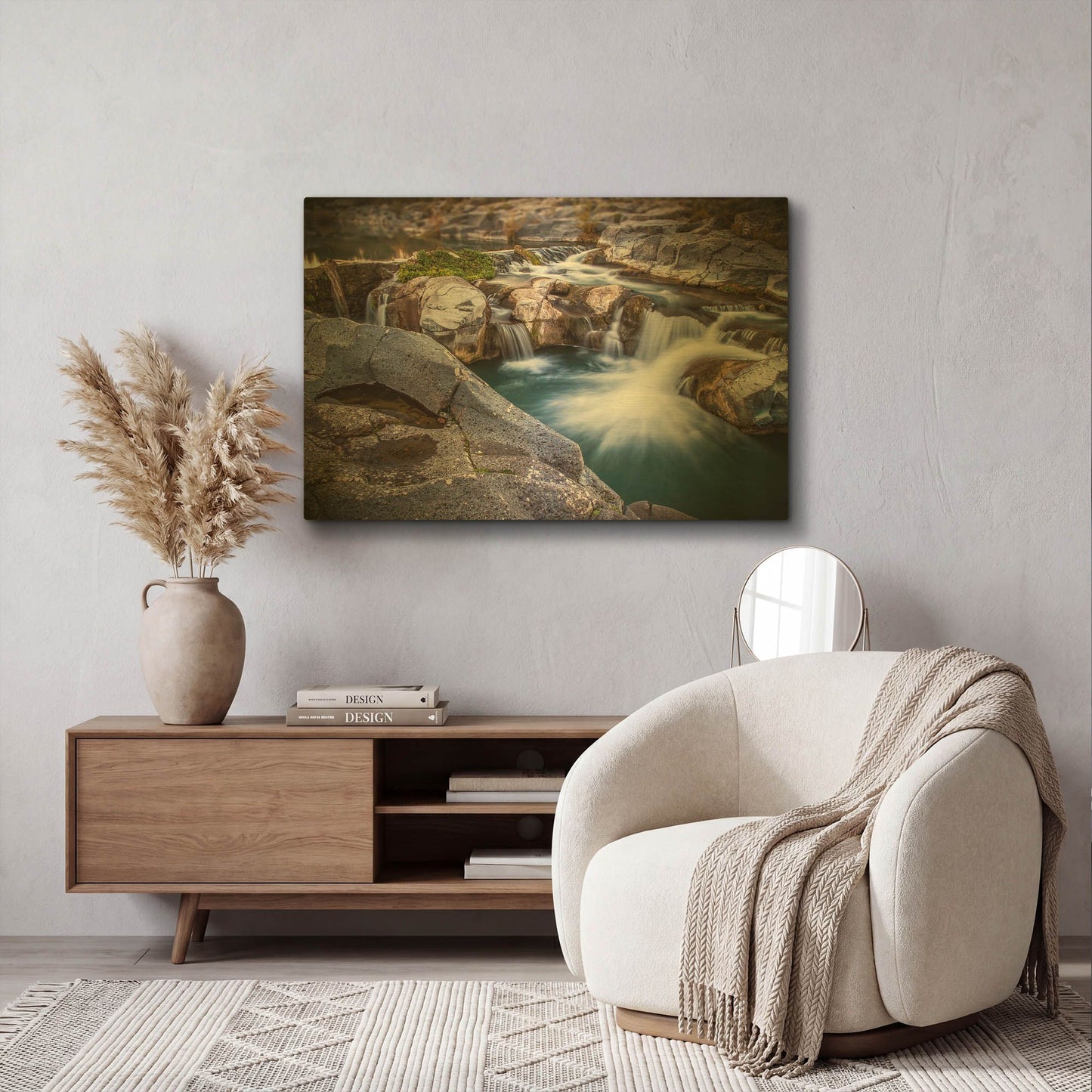 'Falls' By Giuseppe Torre Gold Metal Wall Art