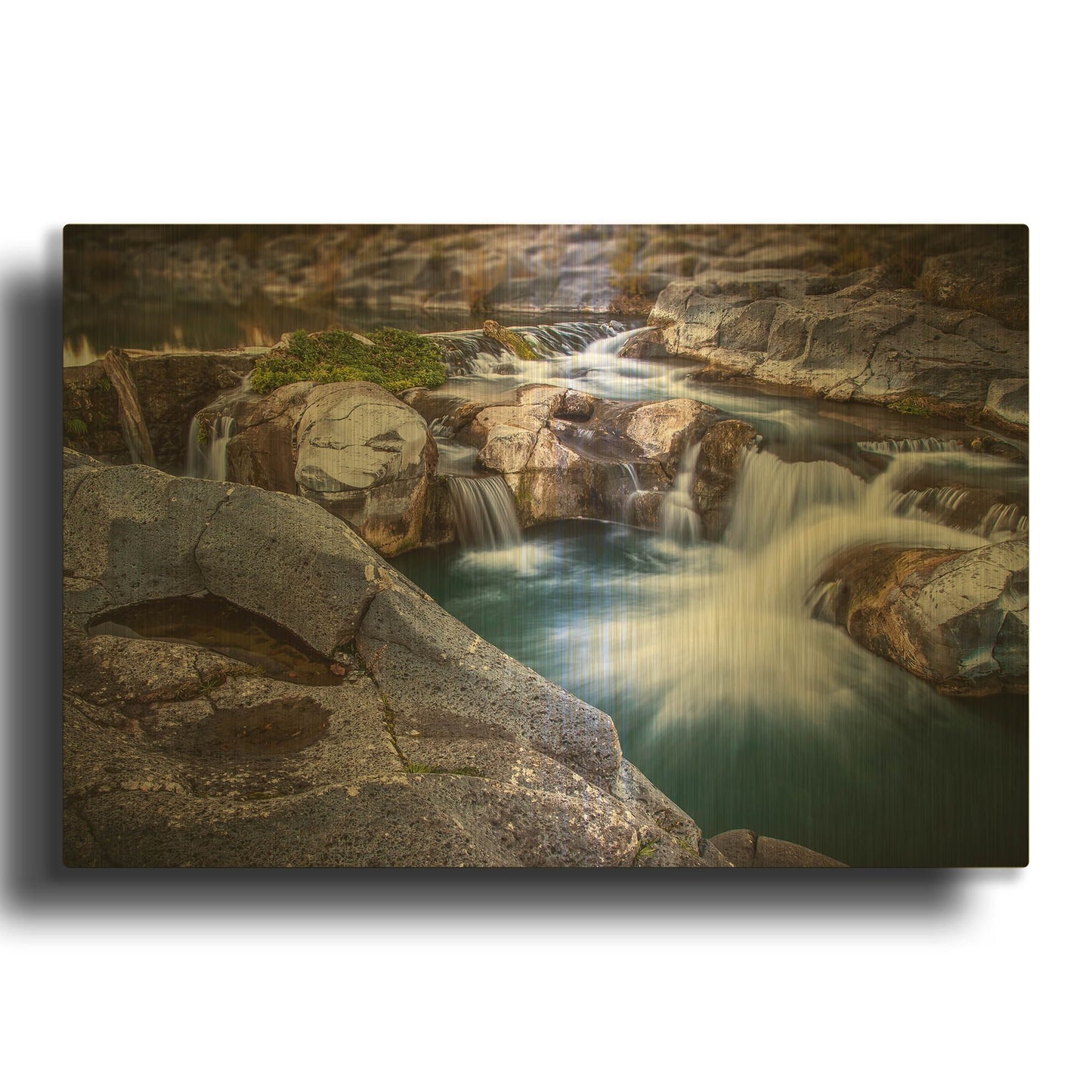 'Falls' By Giuseppe Torre Gold Metal Wall Art