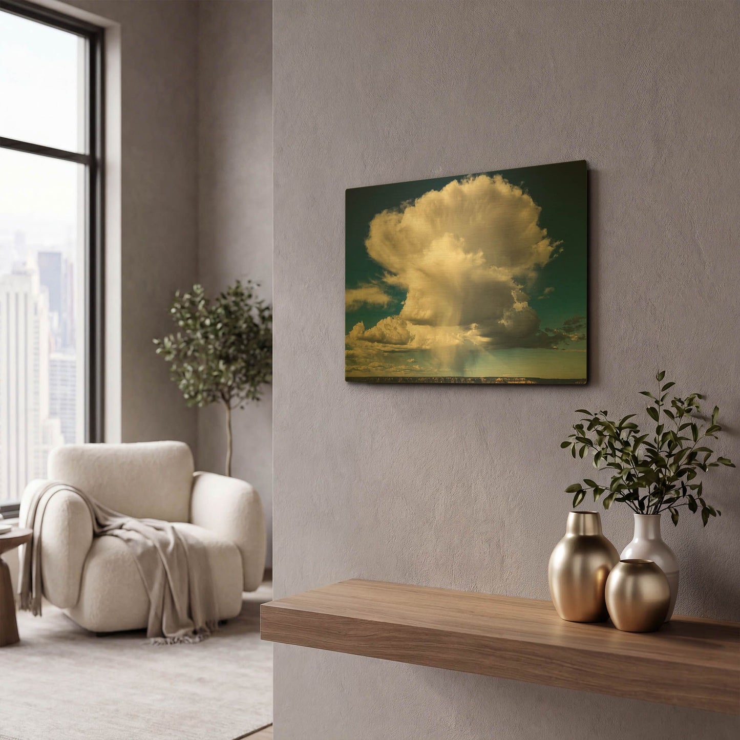 'Huge' By Giuseppe Torre Gold Metal Wall Art