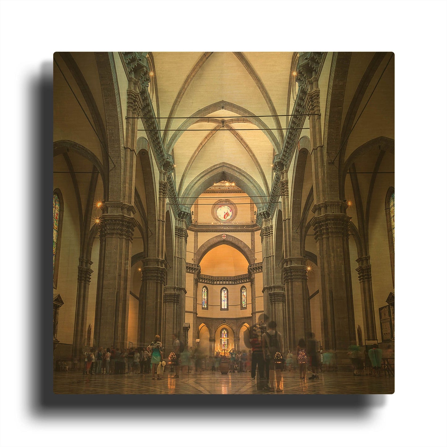 'Silent chaos' By Giuseppe Torre Gold Metal Wall Art