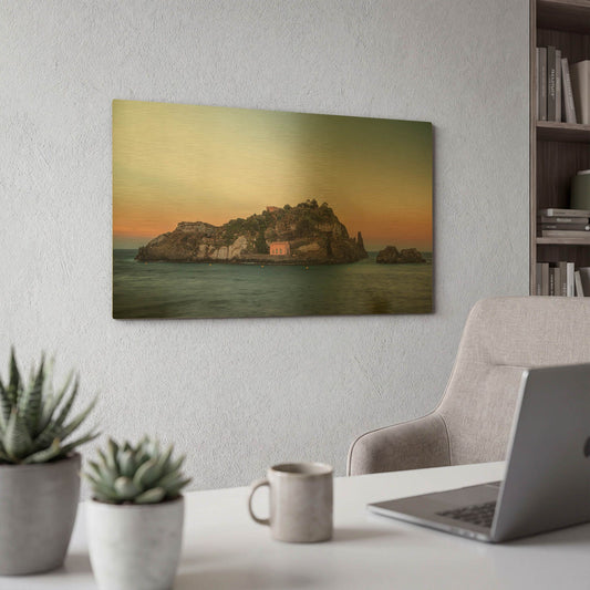 'Lachea Island' By Giuseppe Torre Gold Metal Wall Art