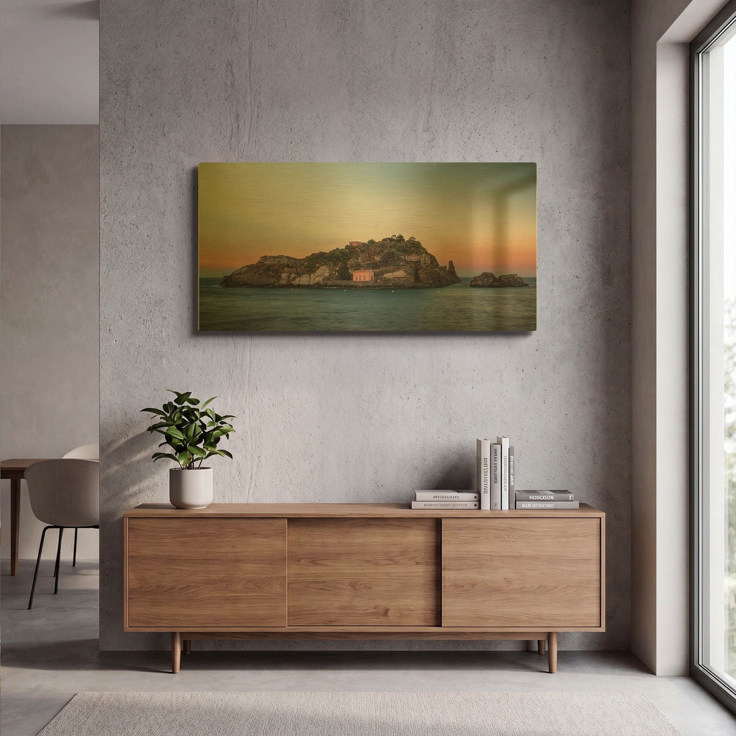 'Lachea Island' By Giuseppe Torre Gold Metal Wall Art