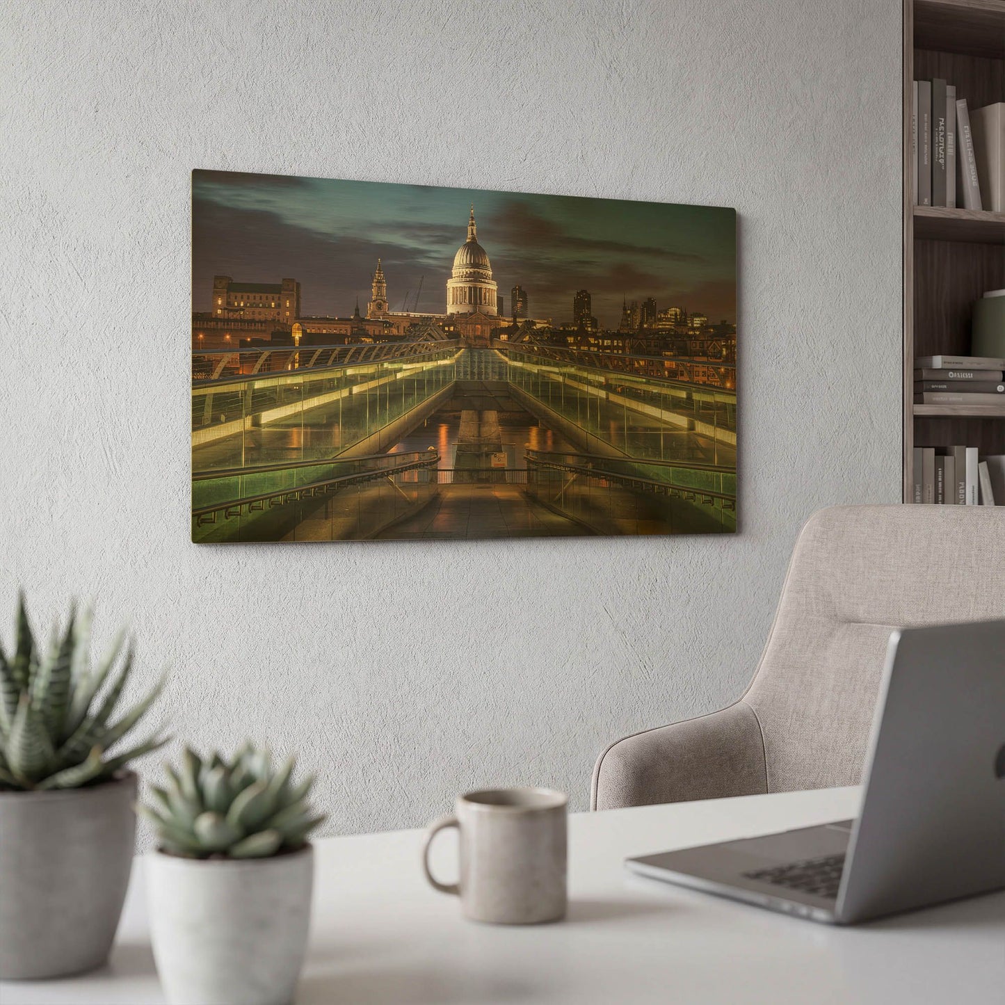 'Symmetries Of London' By Giuseppe Torre Gold Metal Wall Art