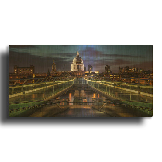 'Symmetries Of London' By Giuseppe Torre Gold Metal Wall Art