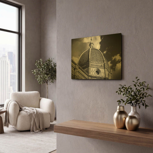 'The Big Dome' By Giuseppe Torre Gold Metal Wall Art