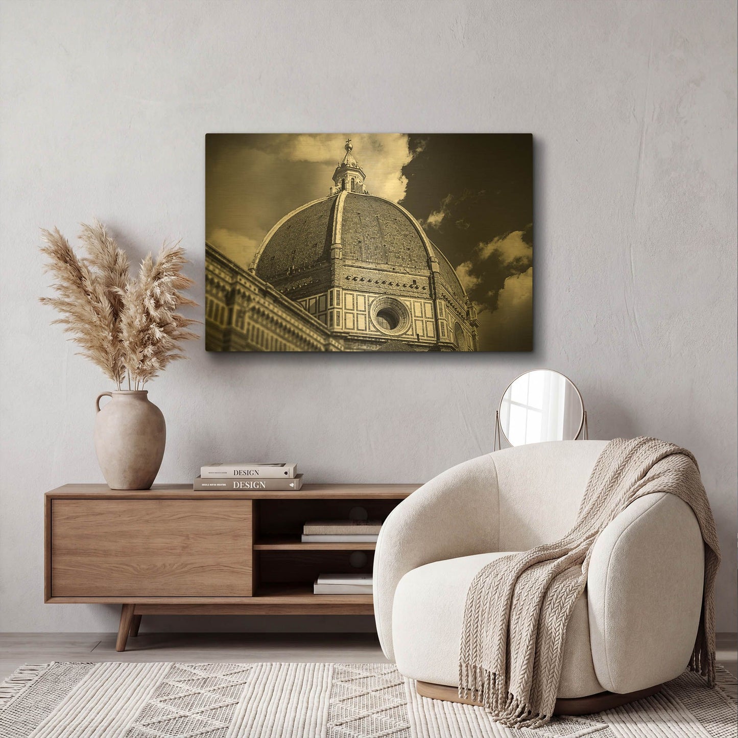 'The Big Dome' By Giuseppe Torre Gold Metal Wall Art