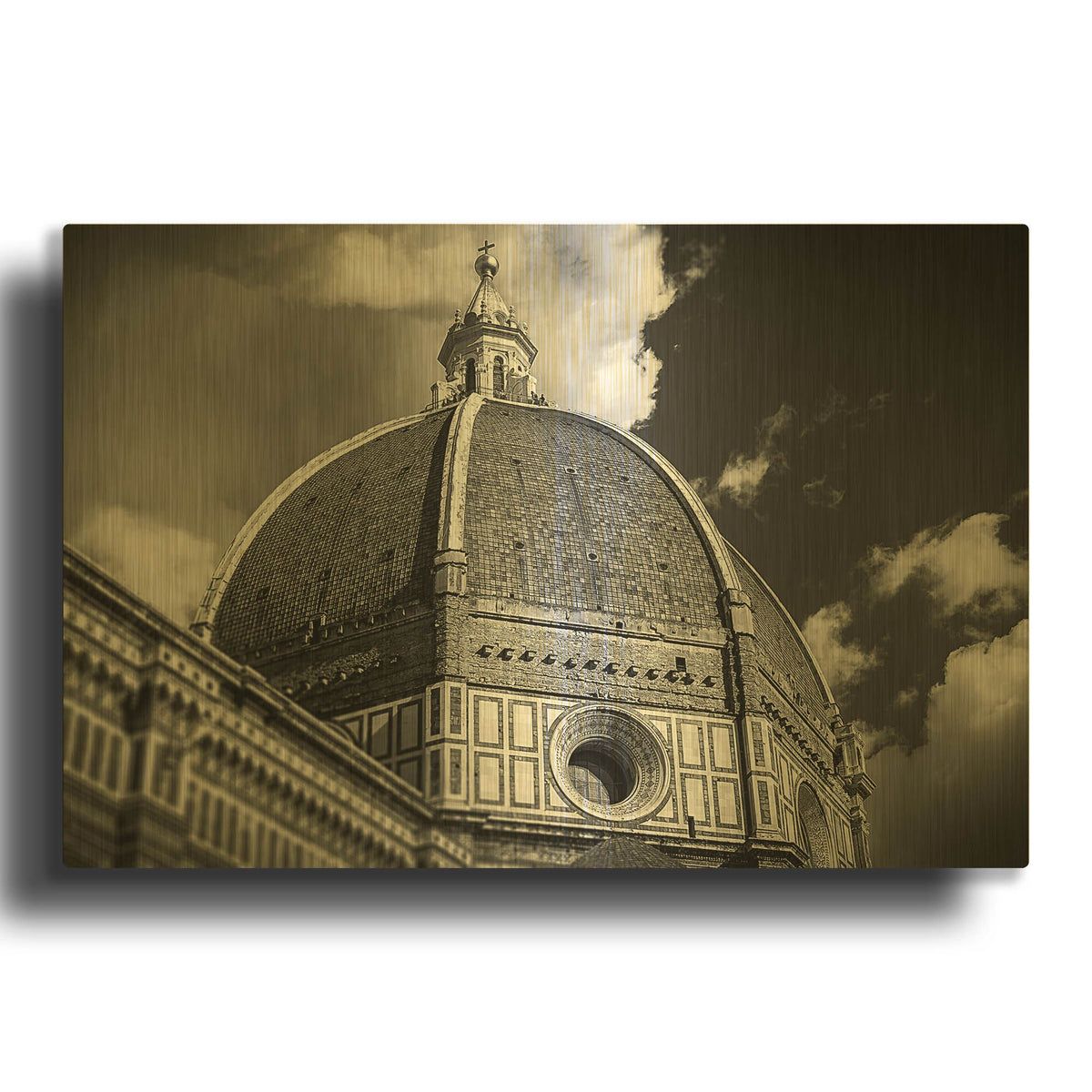 'The Big Dome' By Giuseppe Torre Gold Metal Wall Art