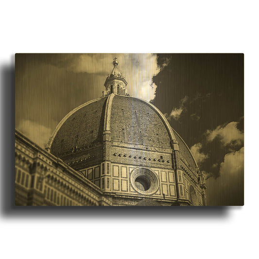 'The Big Dome' By Giuseppe Torre Gold Metal Wall Art