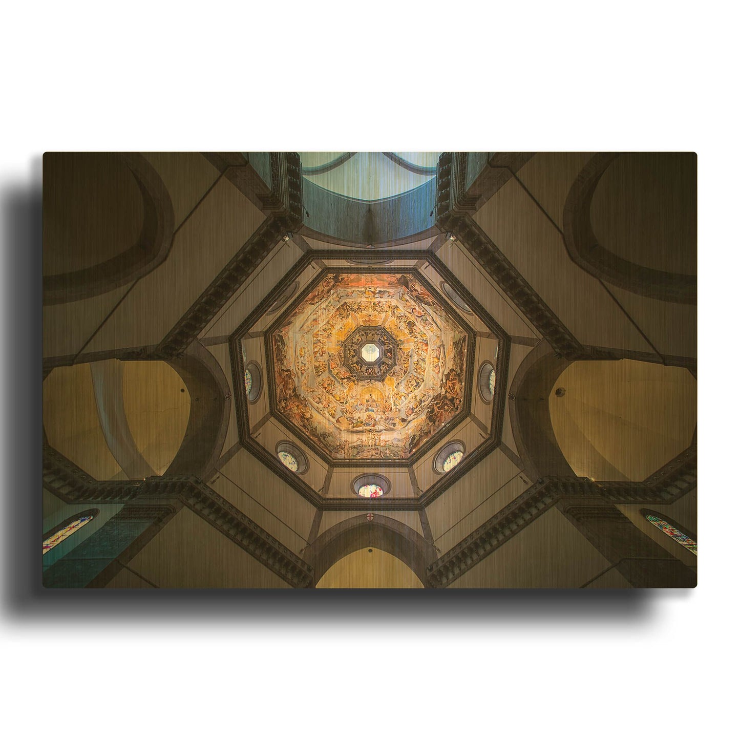 'Under The Brunelleschi' By Giuseppe Torre Gold Metal Wall Art