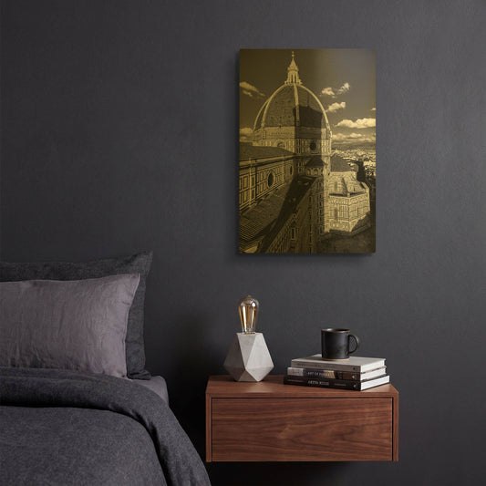 'Brunelleschi' By Giuseppe Torre Gold Metal Wall Art