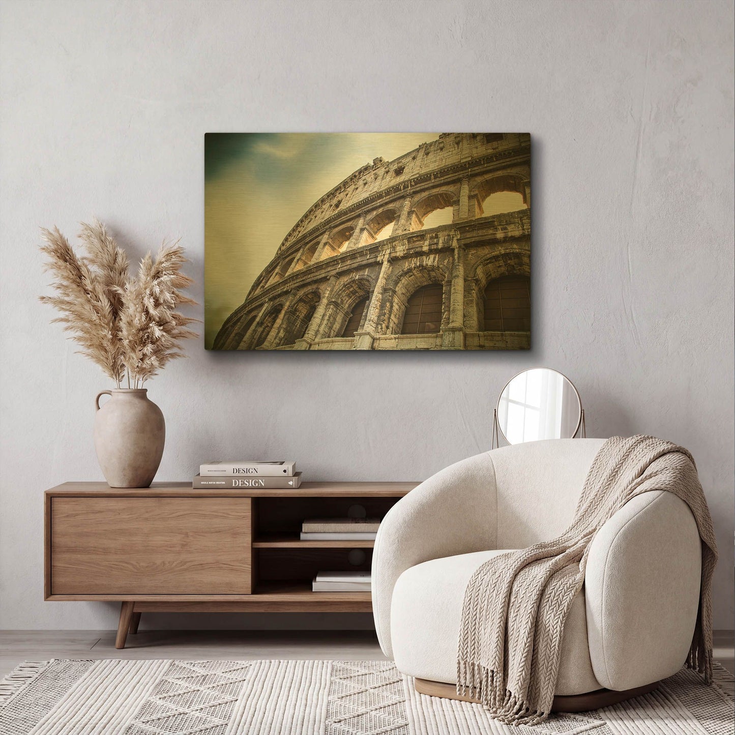 'Colosseo' By Giuseppe Torre Gold Metal Wall Art