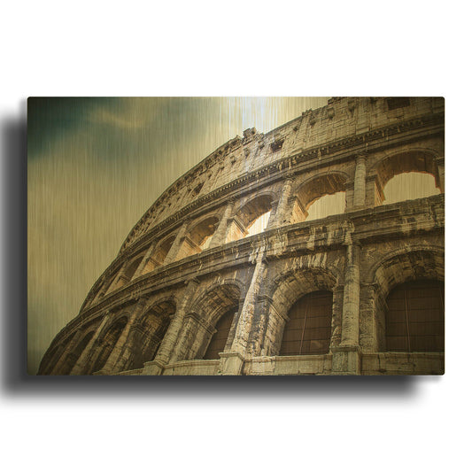 'Colosseo' By Giuseppe Torre Gold Metal Wall Art