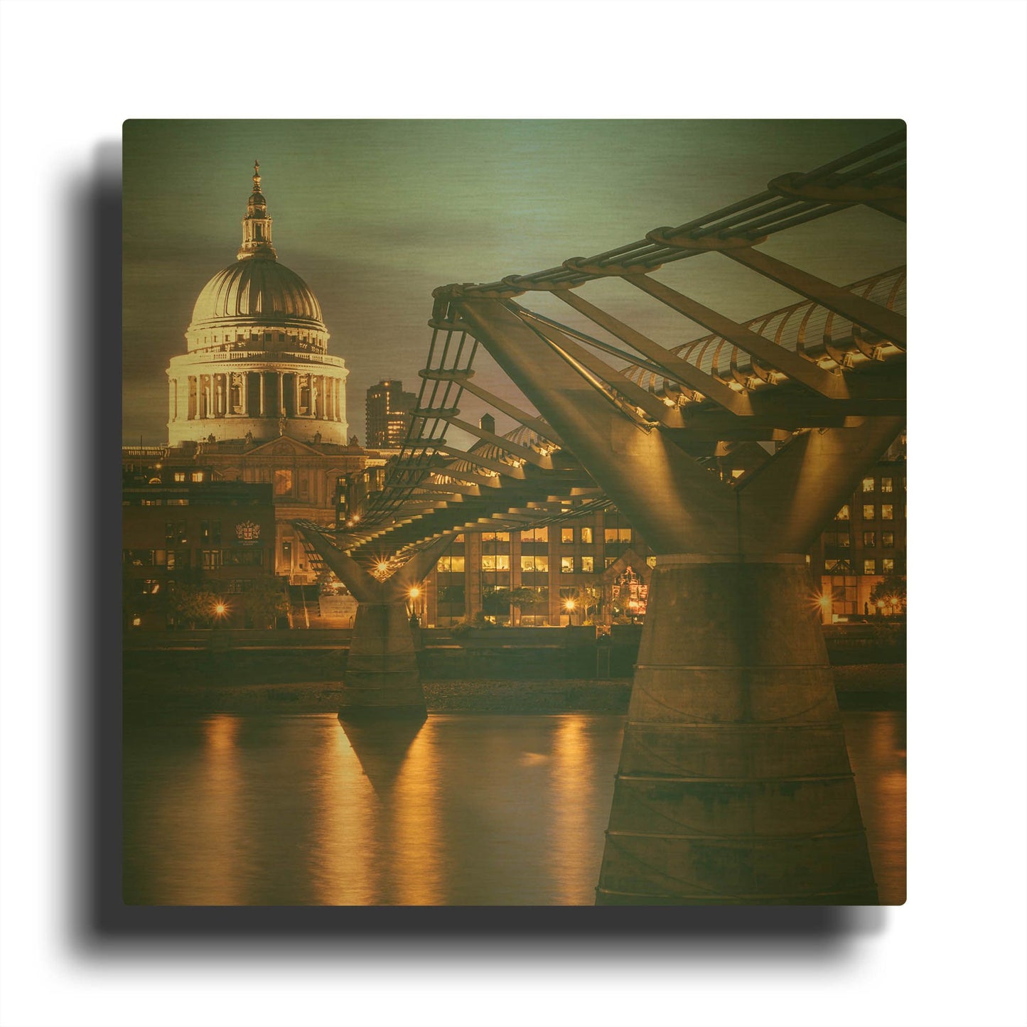 'The Dome' By Giuseppe Torre Gold Metal Wall Art